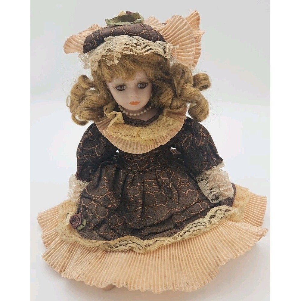 Ashley Belle Collection Limited Edition Porcelain Sitting Doll Grace Curly Hair
